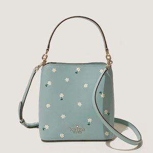Kate Spade New York Daisy Embroidered Leather Bucket Bag